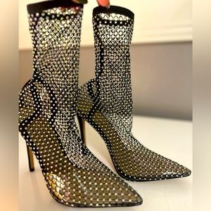 Diamond Studded Ankle Booties